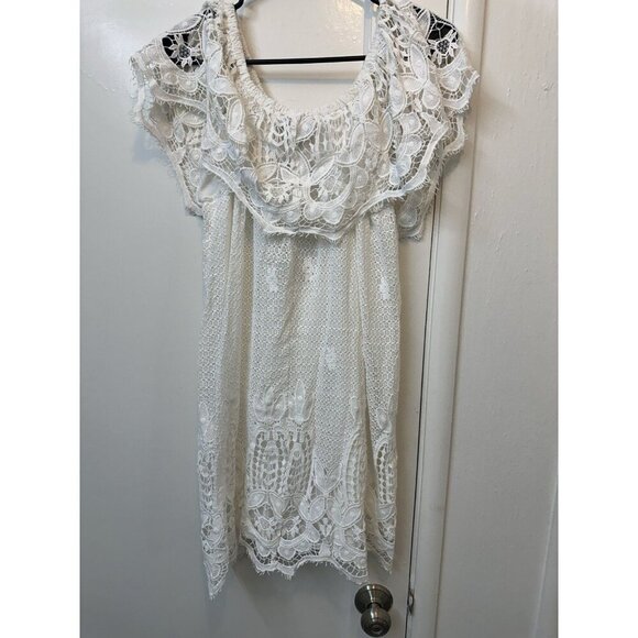 Tuckernuck White Lace Avalon Mini Dress Size XS NWT Bridal Shower Party Bride - Picture 6 of 8